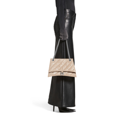 WOMEN'S CRUSH MEDIUM CHAIN BAG QUILTED IN BROWN